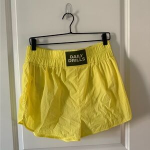 Daily Drills Yellow Athletic Shorts